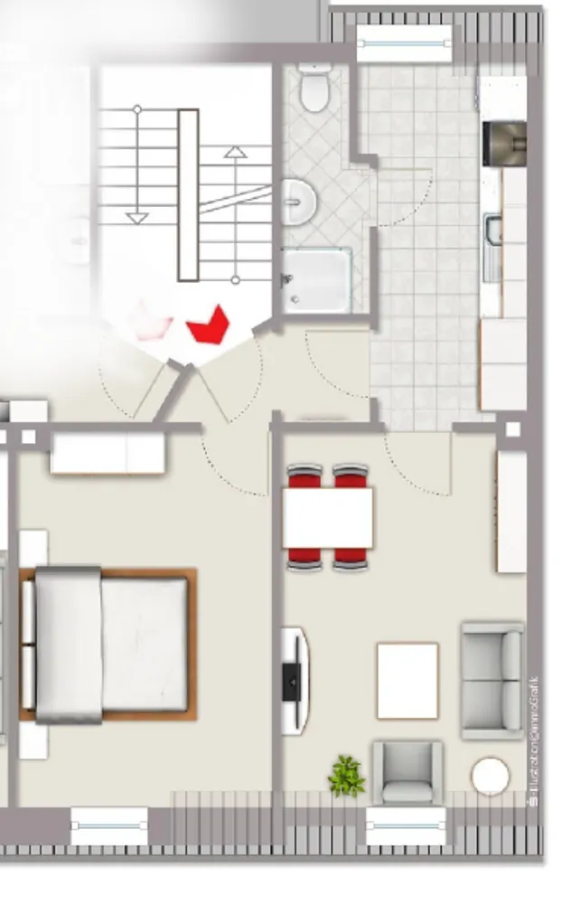 3 room apartment with 50 m² in Wuppertal – Photo 6