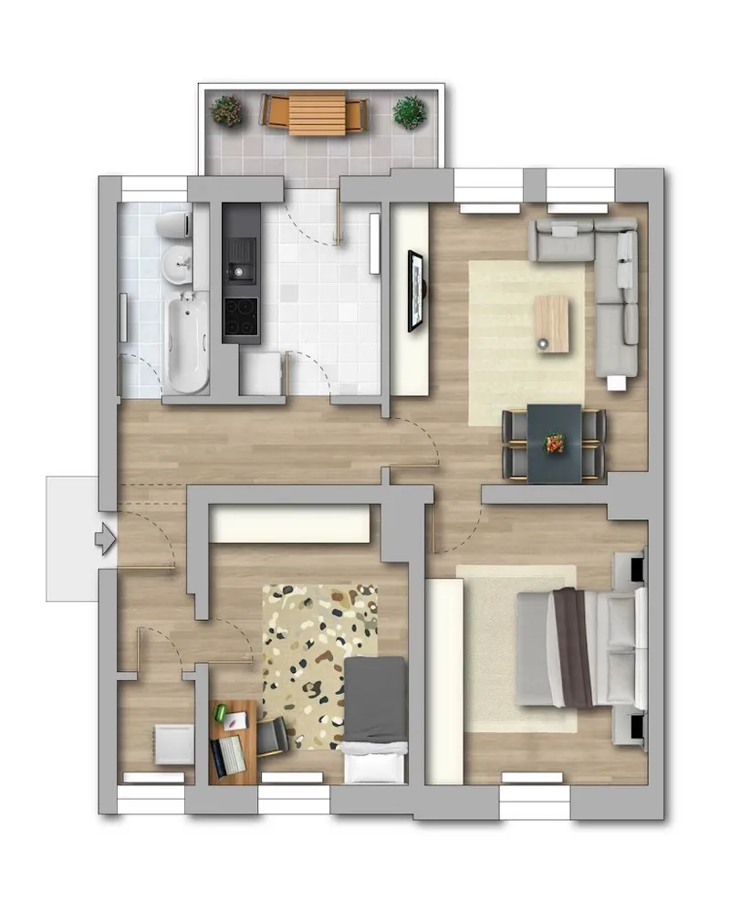 3 Zimmer Wohnung mit 82 m² in Dessau-Roßlau – Bild 11