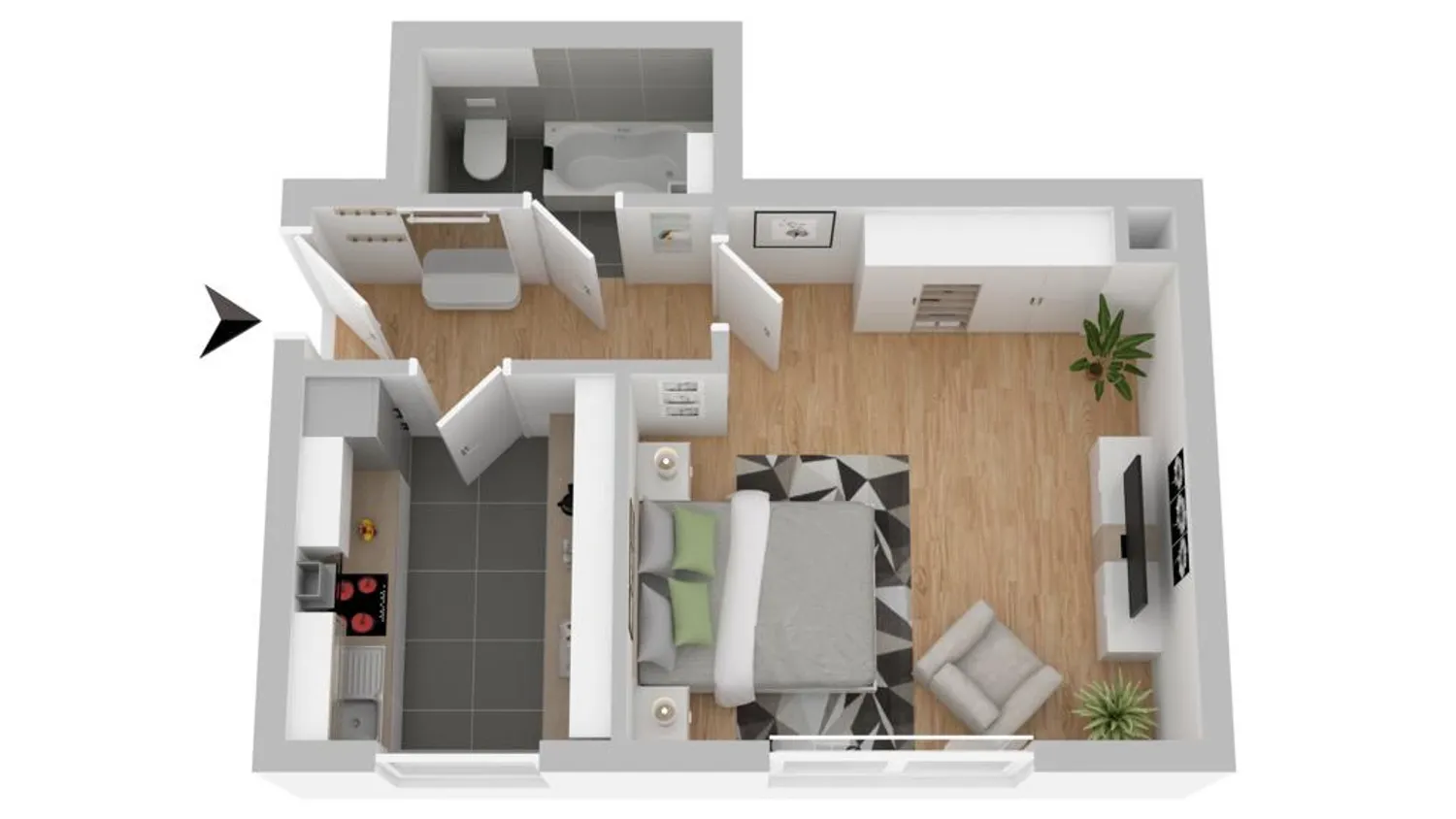 1 Zimmer Wohnung mit 32 m² in Mannheim – Bild 1