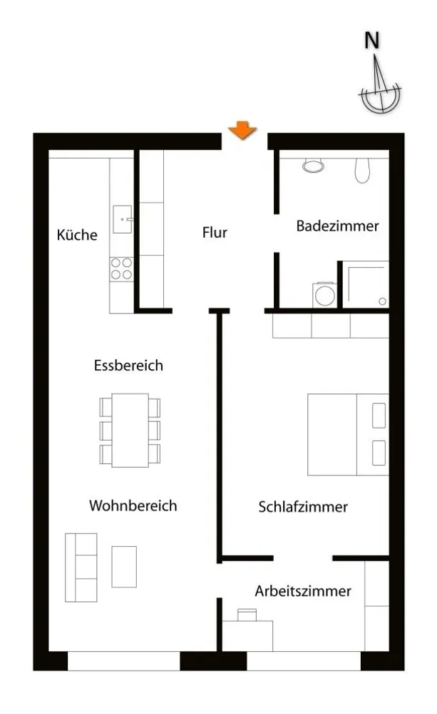 2 room apartment with 80 m² in Bielefeld – Photo 4