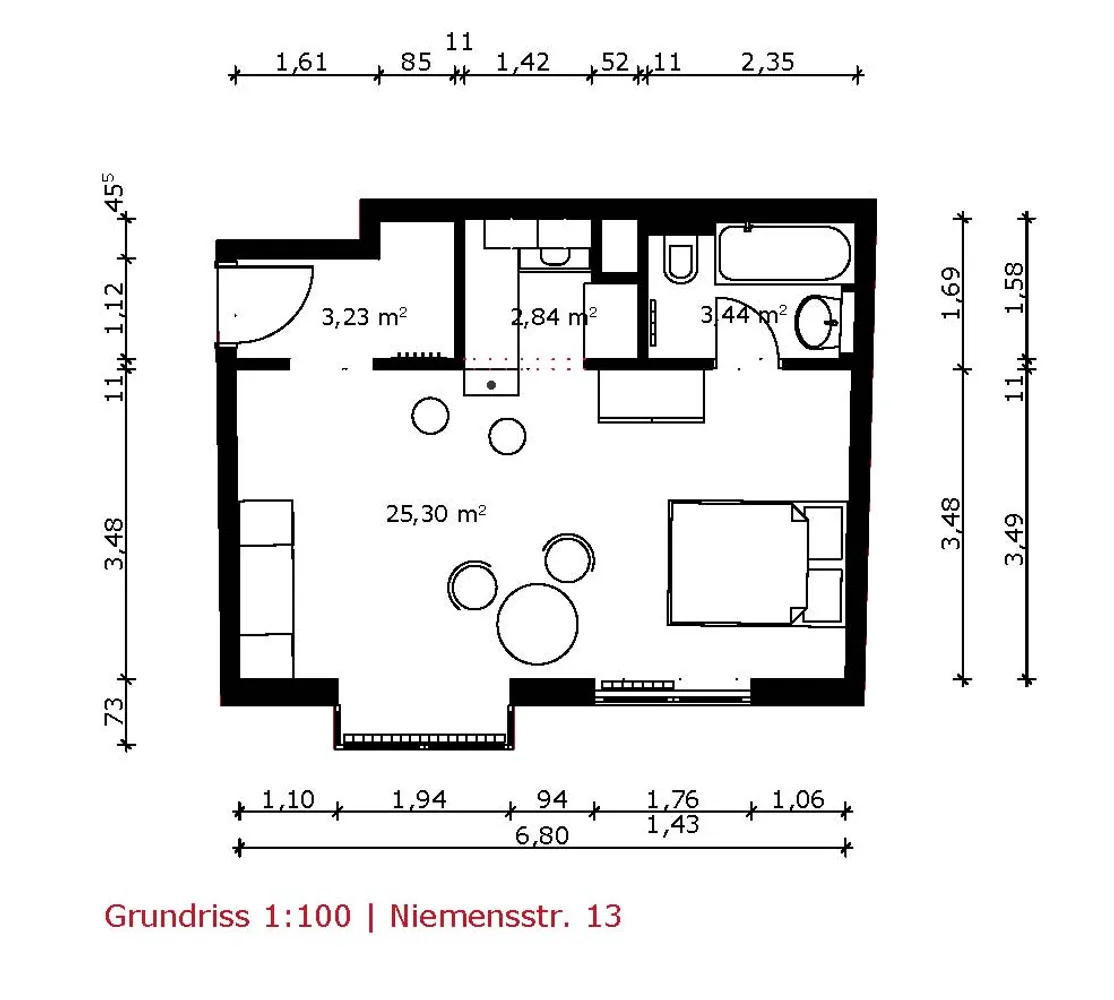 1 Zimmer Wohnung mit 35 m² in Freiburg im Breisgau – Bild 4