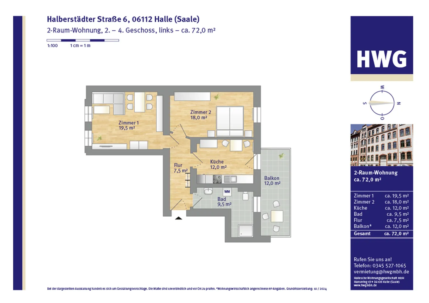 2 Zimmer Wohnung mit 70 m² in Halle (Saale) – Bild 5