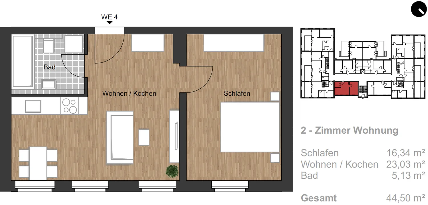 2 Zimmer Wohnung mit 45 m² in Wurzen – Bild 9