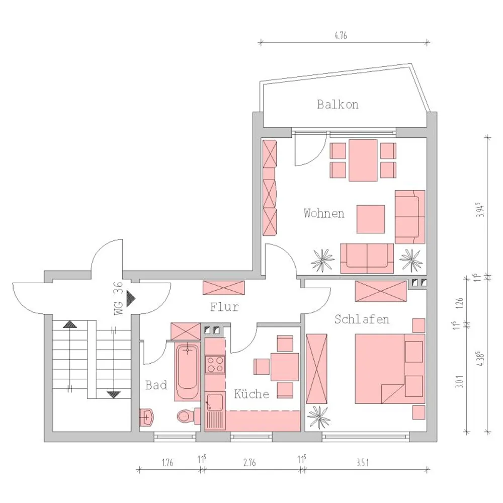 2 Zimmer Wohnung mit 55 m² in Elmshorn – Bild 5