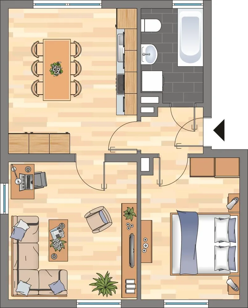 3 Zimmer Wohnung mit 50 m² in Duisburg – Bild 3