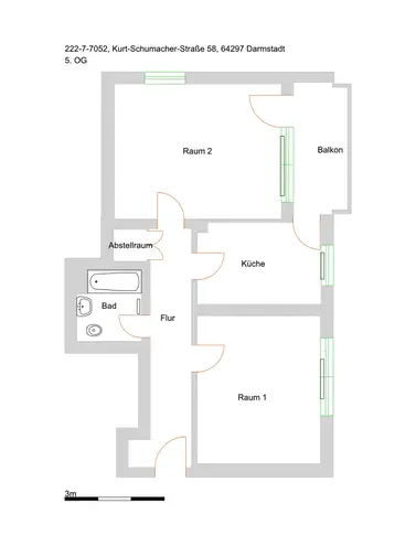 2 Zimmer Wohnung mit 65 m² in Darmstadt – Bild 8