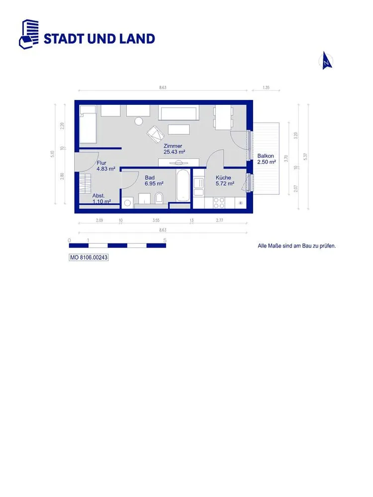 1 Zimmer Wohnung mit 47 m² in Berlin – Bild 9
