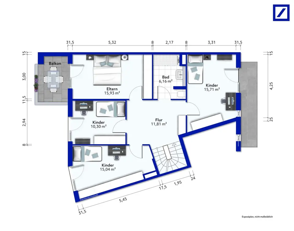 6 Zimmer Wohnung mit 163 m² in Hamburg – Bild 3