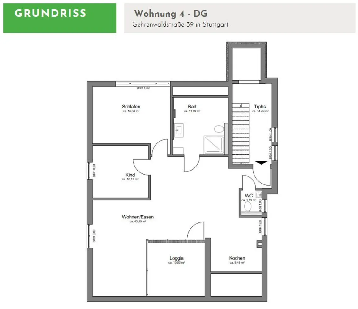 4 Zimmer Wohnung mit 94 m² in Stuttgart – Bild 2