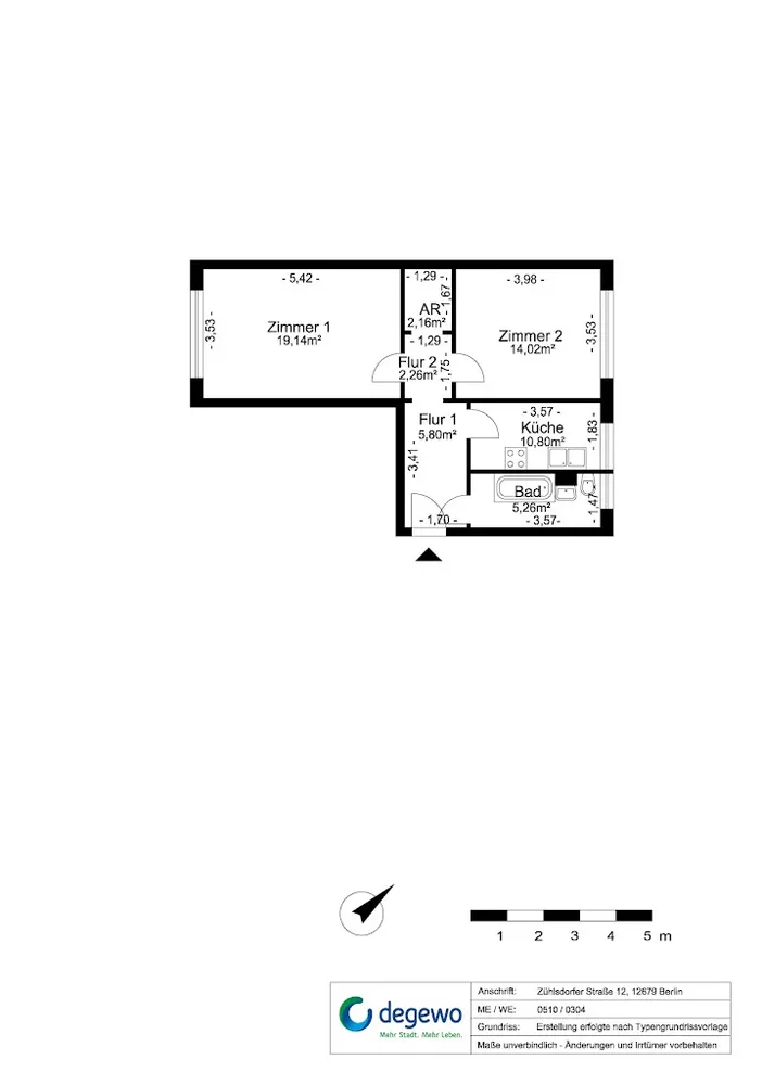 2 Zimmer Wohnung mit 55 m² in Berlin – Bild 12