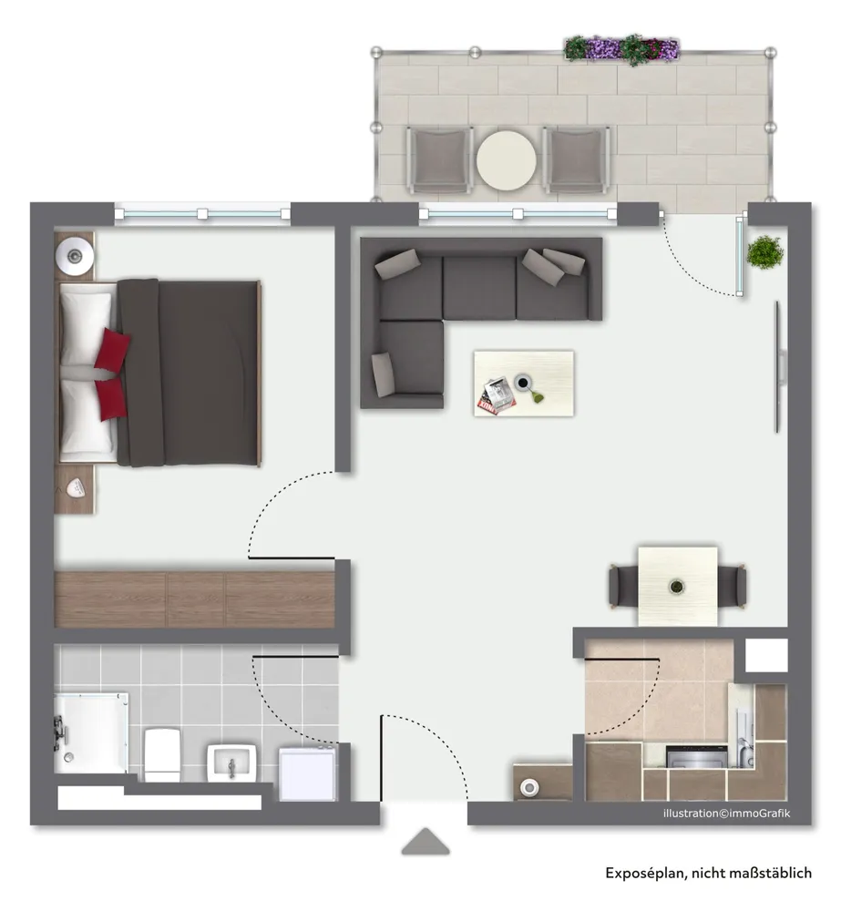 2 Zimmer Wohnung mit 45 m² in Bruchsal – Bild 3