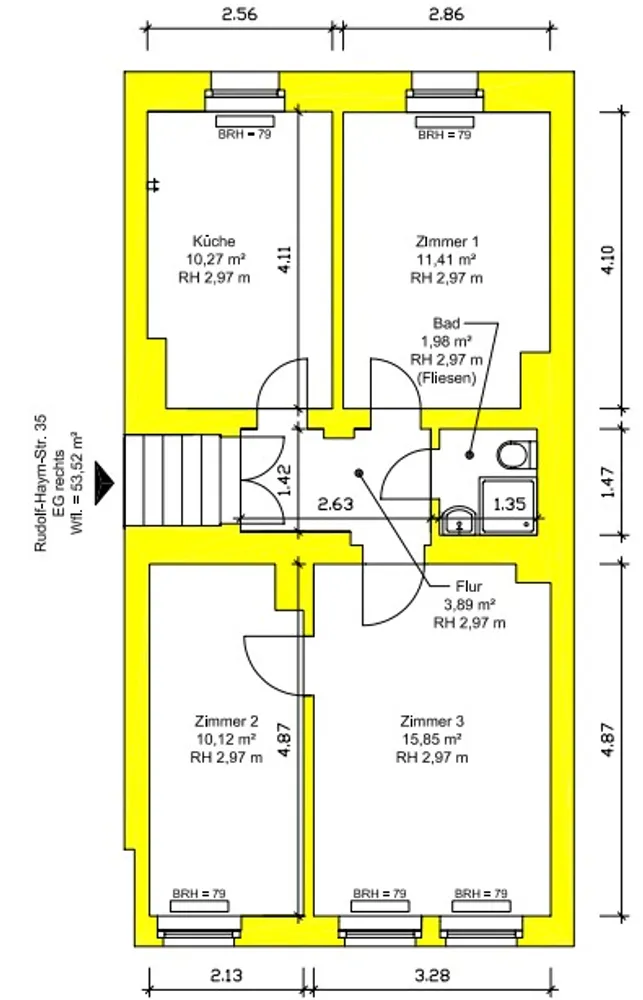 3 Zimmer Wohnung mit 54 m² in Halle (Saale) – Bild 9