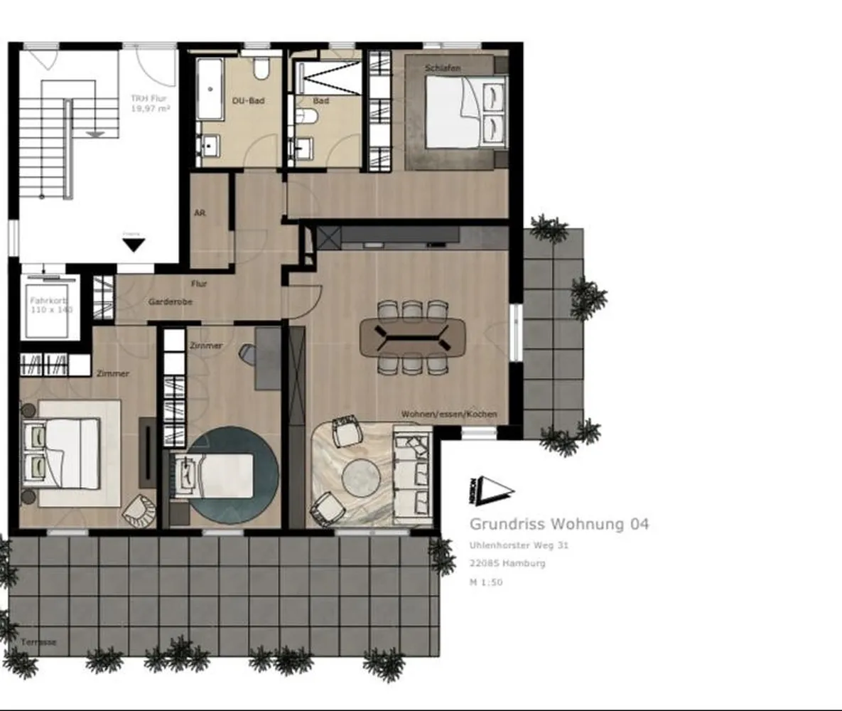4 Zimmer Wohnung mit 149 m² in Hamburg – Bild 1