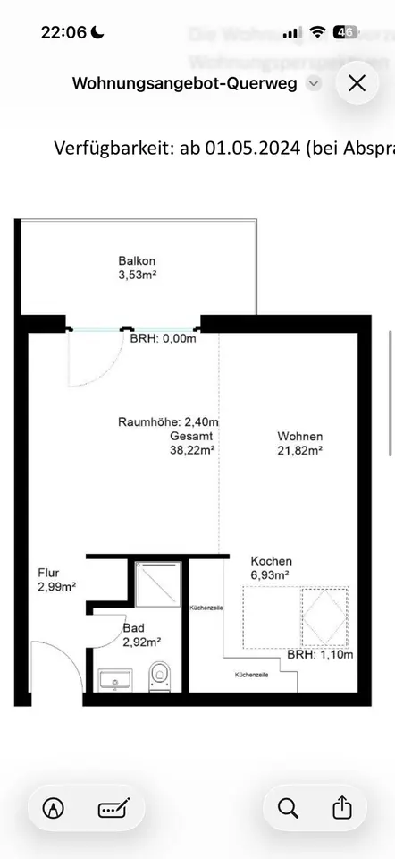 2 Zimmer Wohnung mit 35 m² in Paderborn – Bild 5