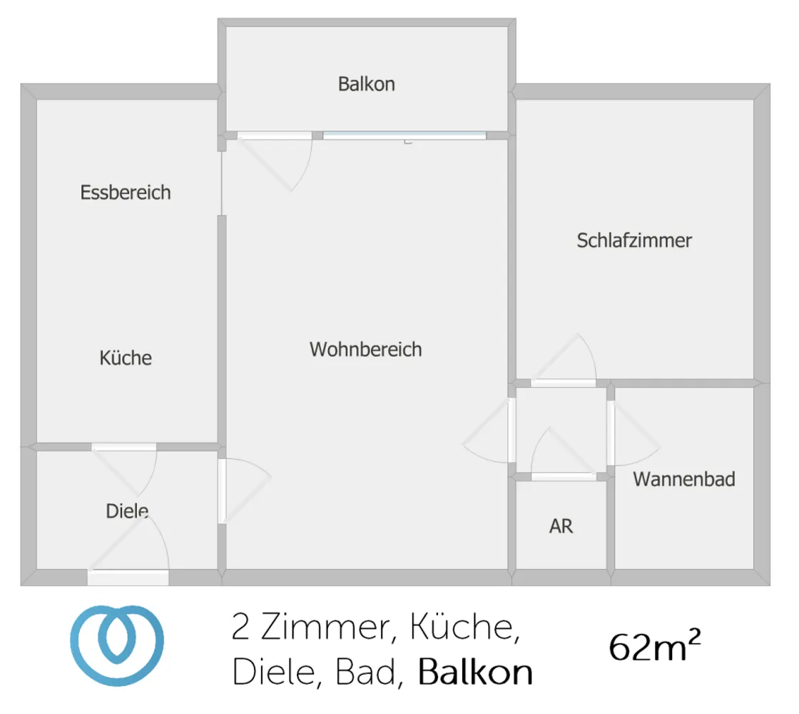 2 Zimmer Wohnung mit 65 m² in Duisburg – Bild 2