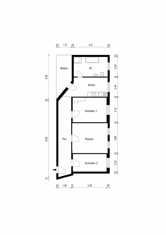 3 room apartment with 80 m² in Erfurt – Photo 2