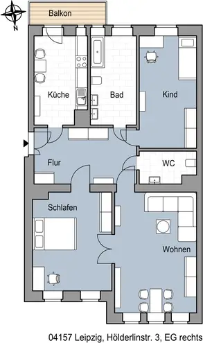 3 Zimmer Wohnung mit 105 m² in Leipzig – Bild 9