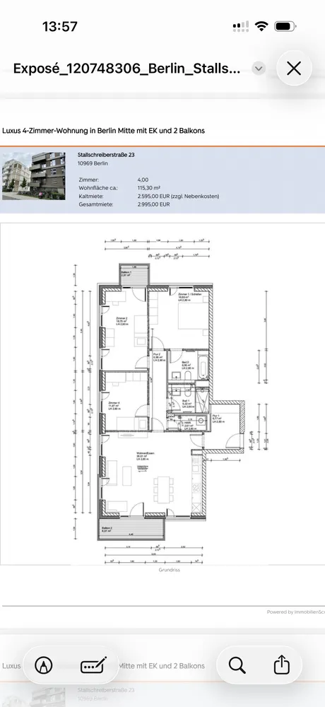 4 Zimmer Wohnung mit 115 m² in Berlin – Bild 2