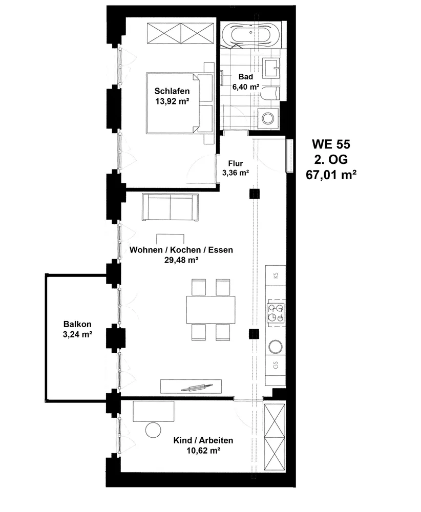 3 Zimmer Wohnung mit 67 m² in Halle (Saale) – Bild 10
