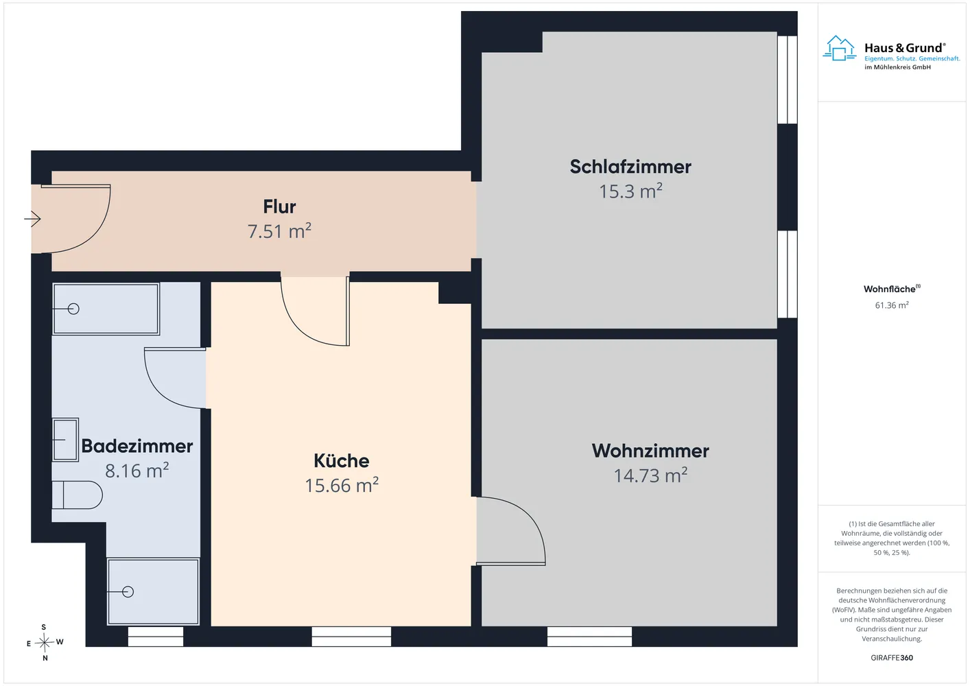 2 Zimmer Wohnung mit 63 m² in Minden – Bild 6