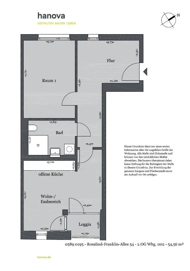 2 Zimmer Wohnung mit 59 m² in Hannover – Bild 9