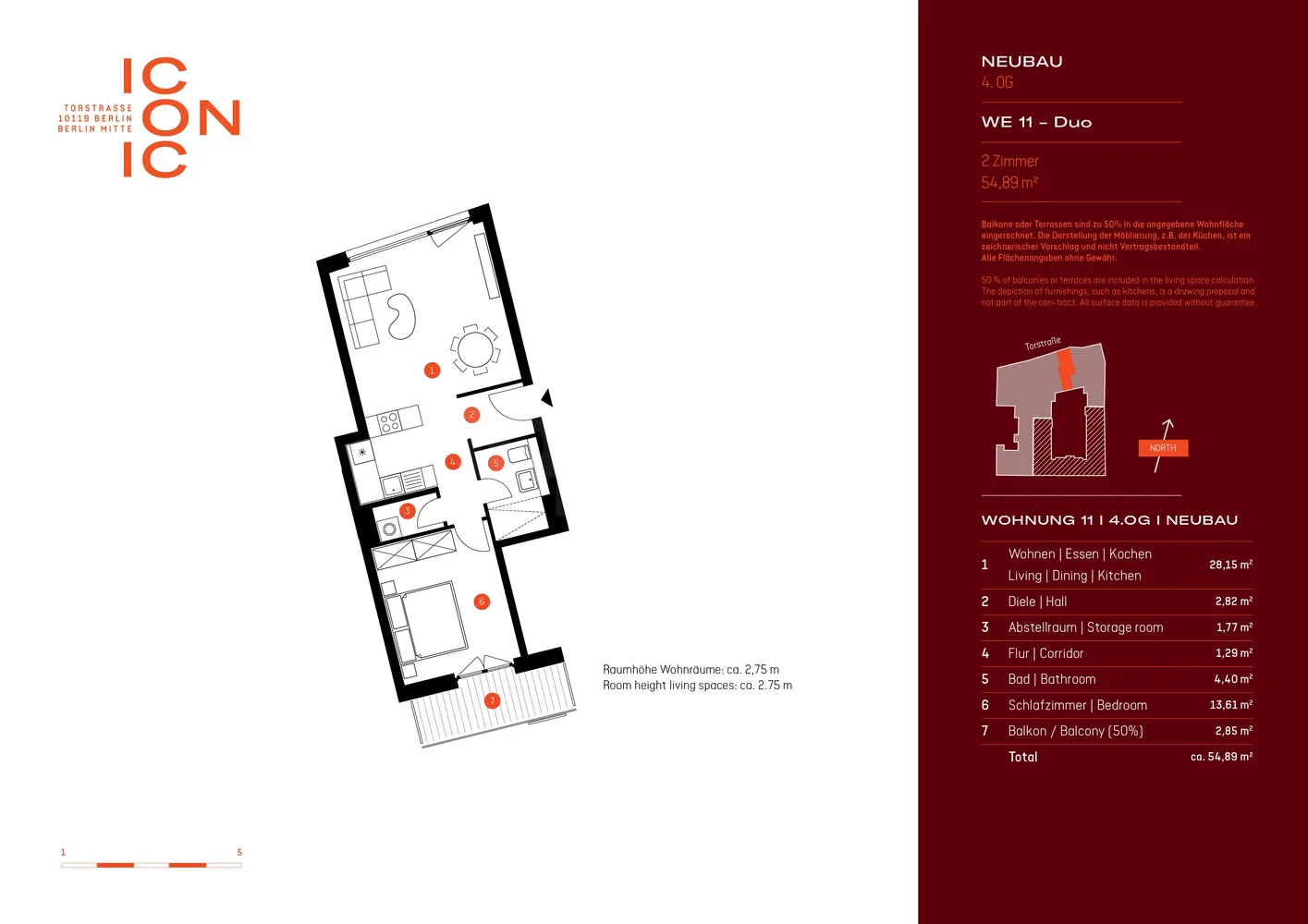 2 Zimmer Wohnung mit 55 m² in Berlin – Bild 3