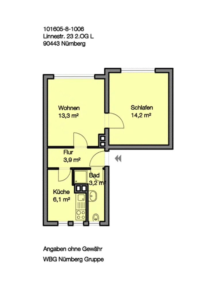 2 Zimmer Wohnung mit 41 m² in Nürnberg – Bild 7
