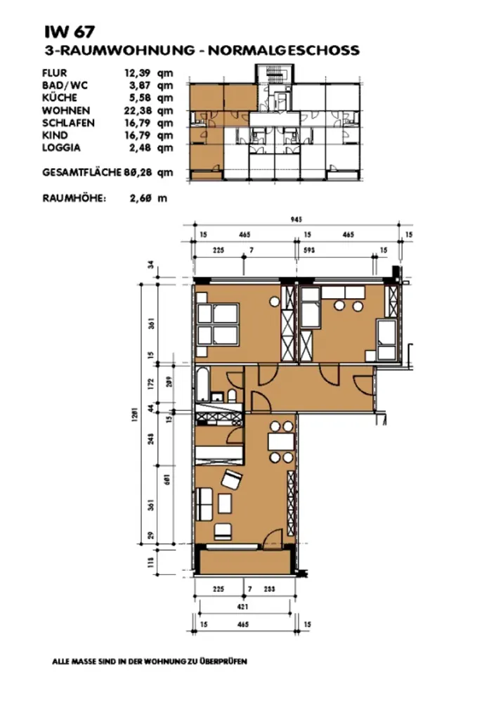 3 Zimmer Wohnung mit 80 m² in Dresden – Bild 2