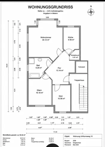 3 room apartment with 92 m² in Oldenburg – Photo 2