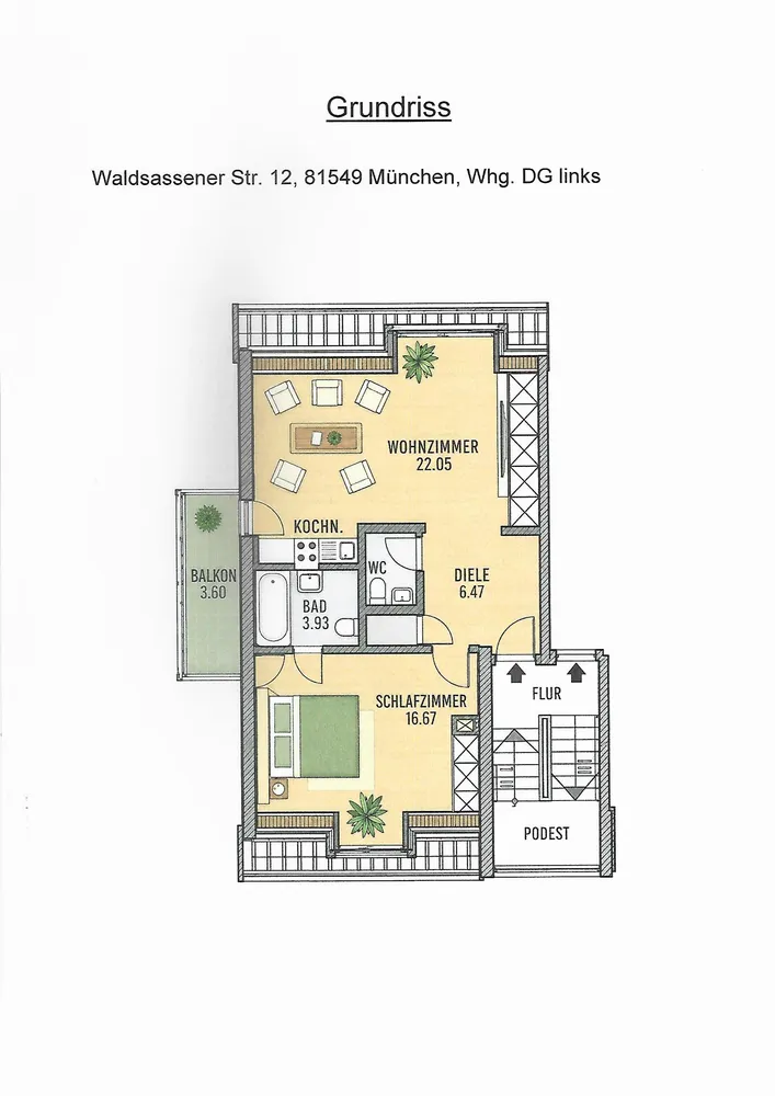 2 room apartment with 54 m² in Munich – Photo 6