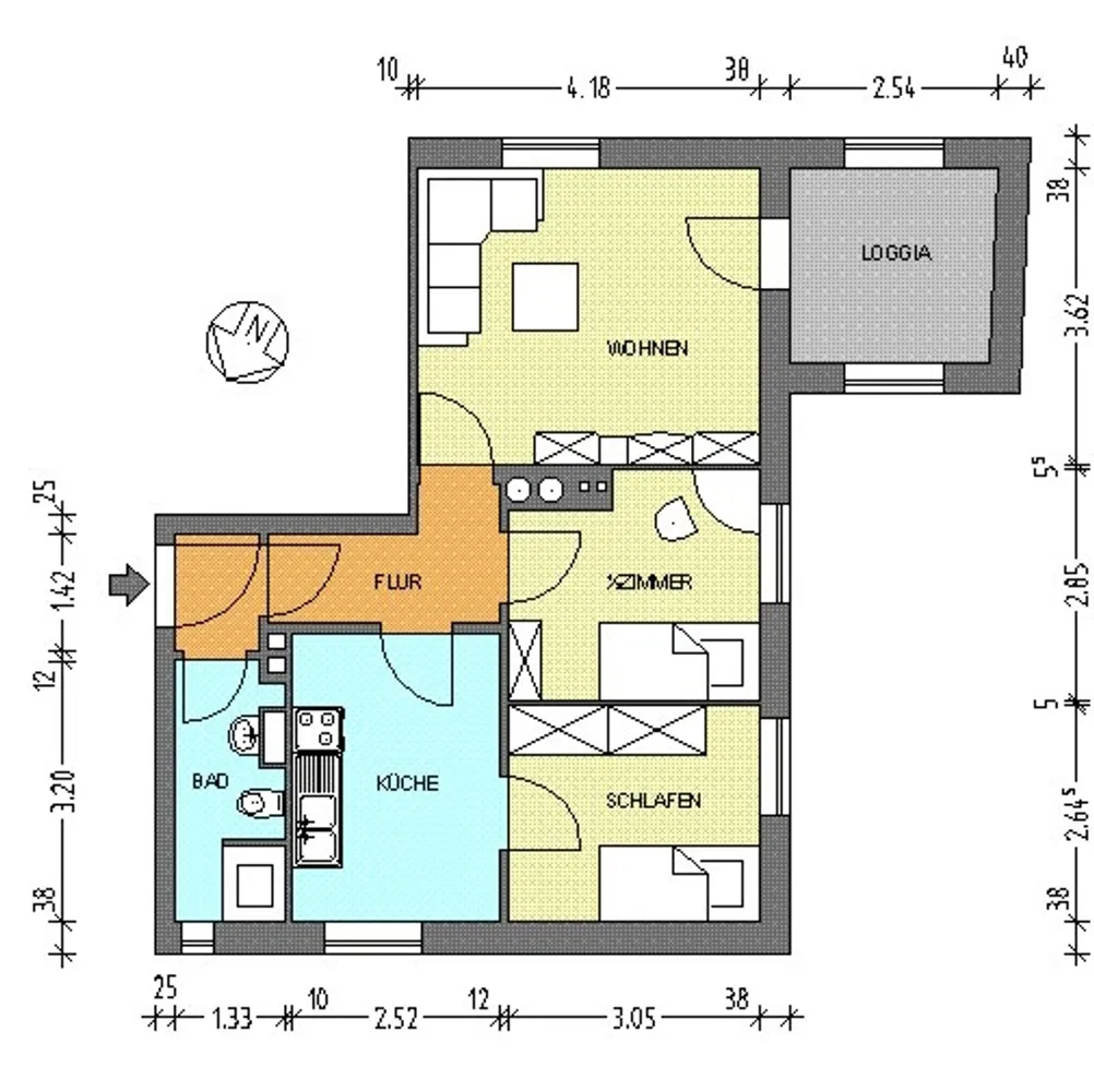 2 Zimmer Wohnung mit 55 m² in Berlin – Bild 3