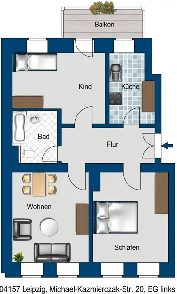 3 Zimmer Wohnung mit 69 m² in Leipzig – Bild 5