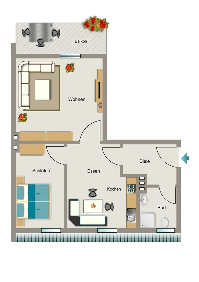 3 Zimmer Wohnung mit 49 m² in Dortmund – Bild 5