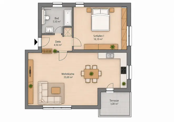 2 Zimmer Wohnung mit 65 m² in Münster – Bild 8