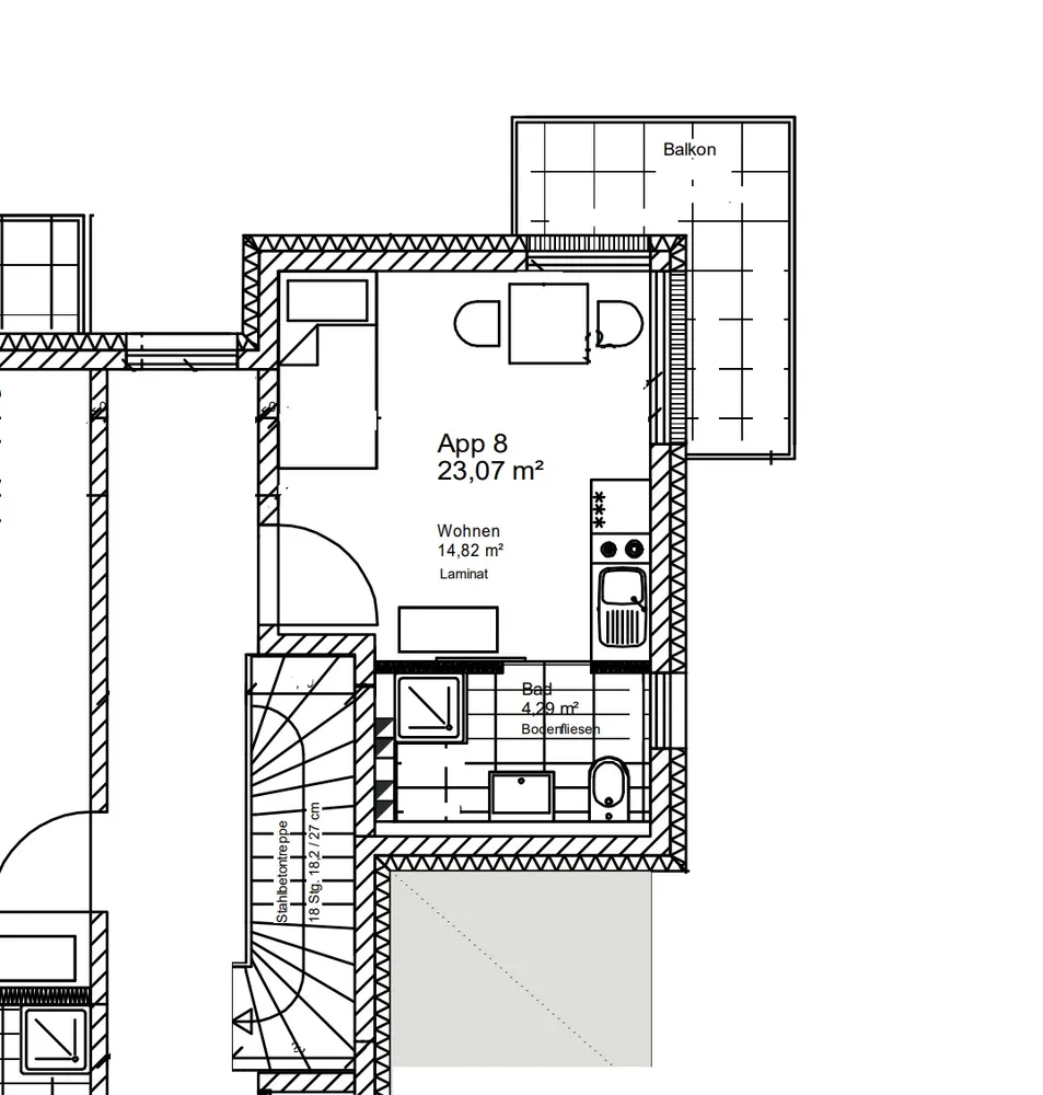1 Zimmer Wohnung mit 23 m² in Berlin – Bild 4
