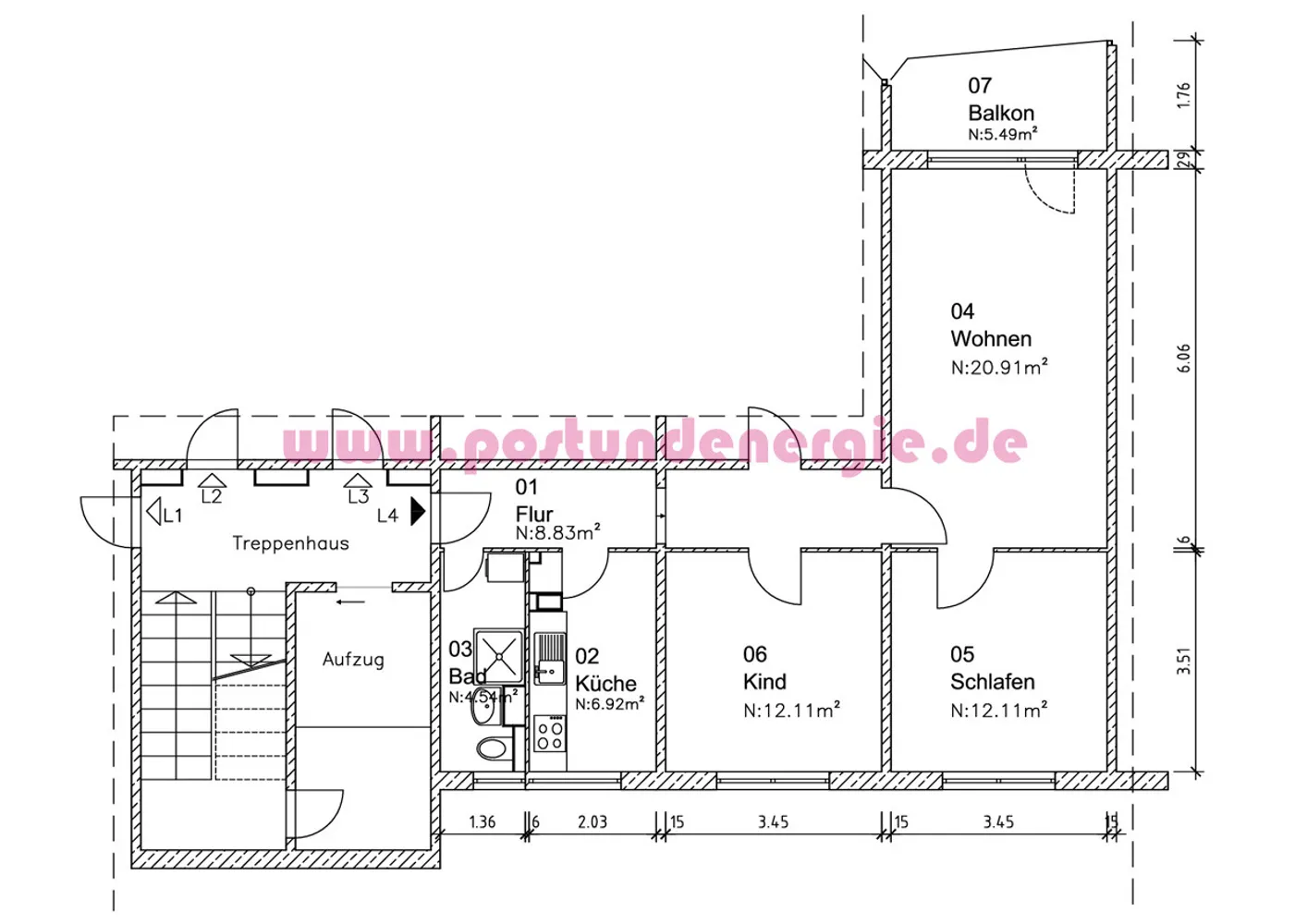 3 room apartment with 67 m² in Magdeburg – Photo 2