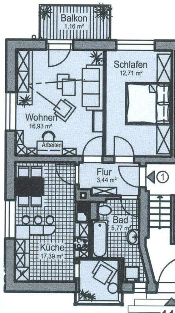 2 room apartment with 57 m² in Chemnitz – Photo 9