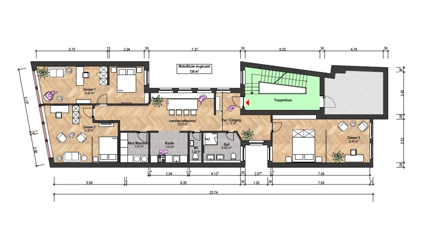 3 Zimmer Wohnung mit 134 m² in Bielefeld – Bild 6