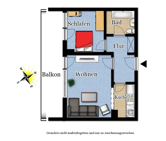 2 Zimmer Wohnung mit 60 m² in Hamburg – Bild 2