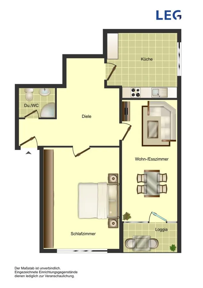 2 Zimmer Wohnung mit 52 m² in Aachen – Bild 2