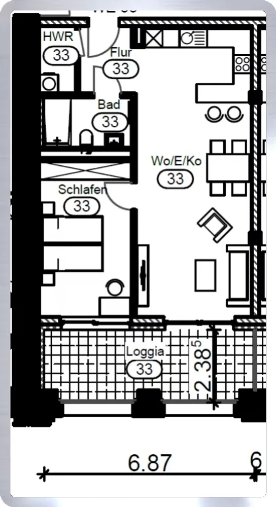 2 Zimmer Wohnung mit 71 m² in Mittweida – Bild 7