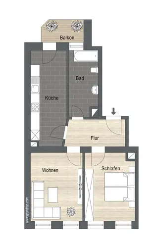 2 Zimmer Wohnung mit 64 m² in Leipzig – Bild 3
