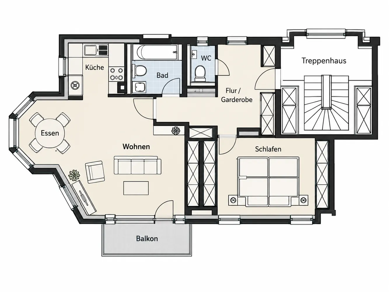 2 Zimmer Wohnung mit 55 m² in Nürnberg – Bild 7