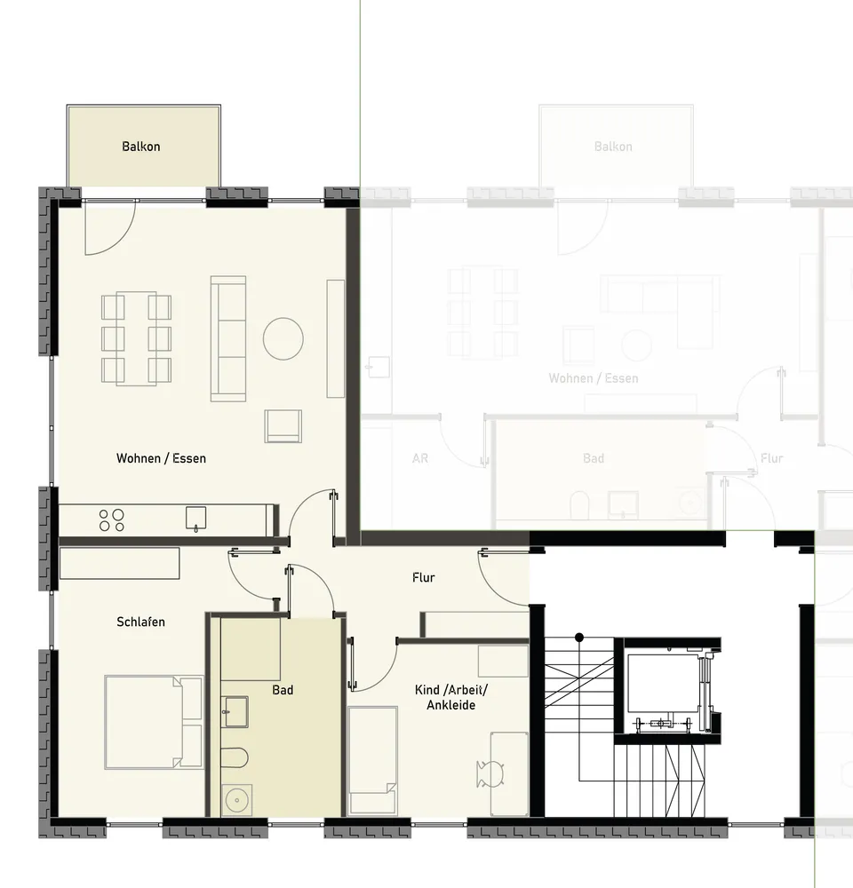 3 Zimmer Wohnung mit 85 m² in Osnabrück – Bild 2
