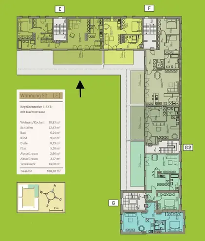 3 Zimmer Wohnung mit 101 m² in Augsburg – Bild 3
