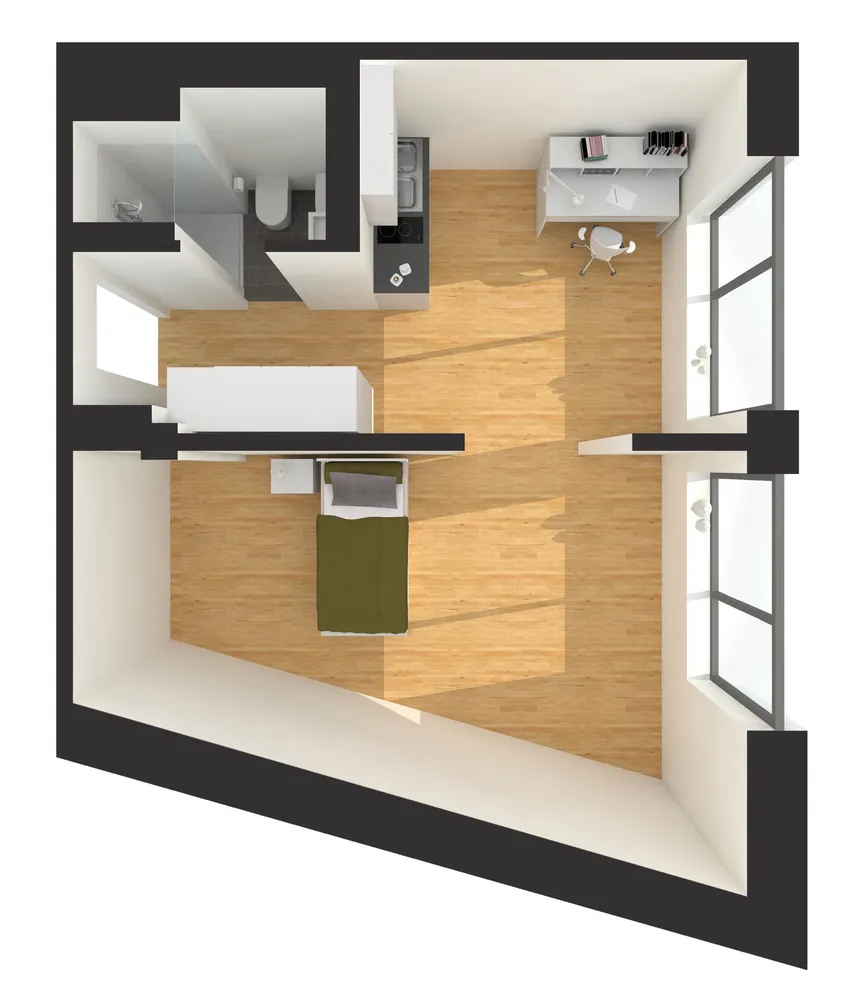1 Zimmer Wohnung mit 38 m² in Heidelberg – Bild 1