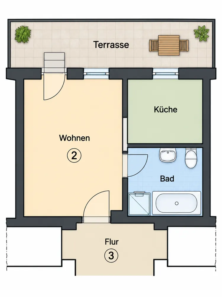 1 Zimmer Wohnung mit 33 m² in Leipzig – Bild 5