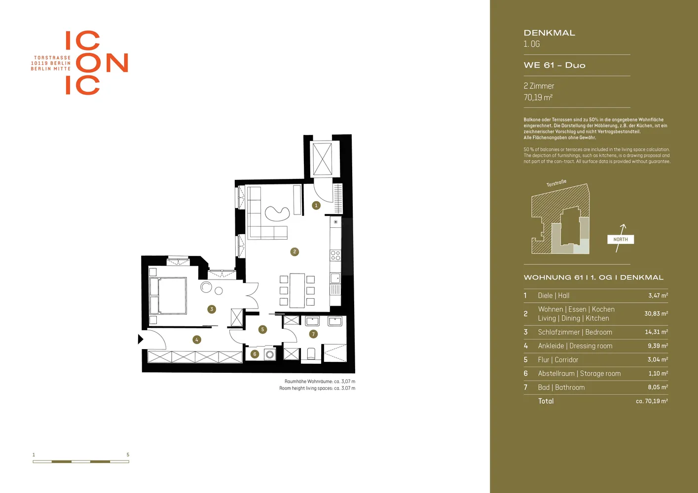 2 room apartment with 70 m² in Berlin – Photo 4