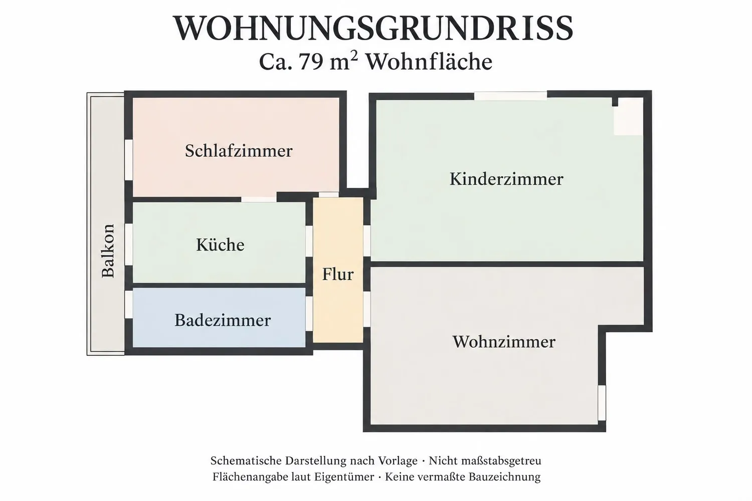 3 Zimmer Wohnung mit 79 m² in Krefeld – Bild 1