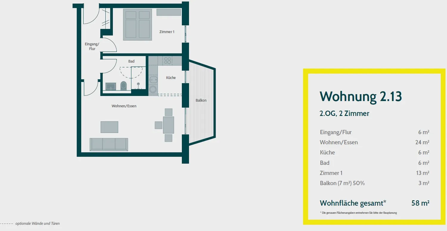 3 Zimmer Wohnung mit 58 m² in Berlin – Bild 3